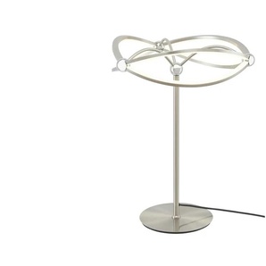 Trio LED-Tischleuchte  Nickel-matt  geschwungen  Charivari ¦ silber ¦ Maße (cm): H: 50  Ø: 41