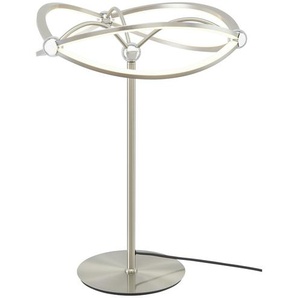 Trio LED-Tischleuchte, Nickel-matt, geschwungen - silber - Materialmix - 50 cm - [41.0] | Möbel Kraft