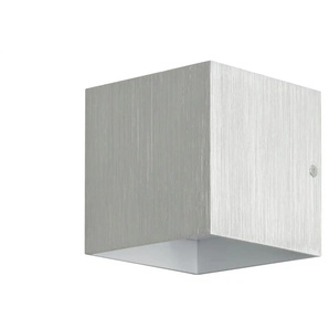 Trio LED-Wandleuchte  ´Kubus`alufarben   ¦ silber ¦ Maße (cm): B: 10 H: 10
