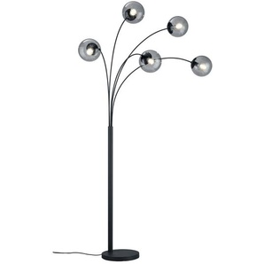 Trio Leuchten Bogenleuchte Balini, Anthrazit, Glas, 180 cm, Fußschalter, Lampen & Leuchten, Innenbeleuchtung, Stehlampen, Bogenlampen