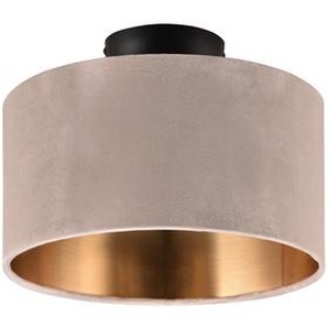Trio Leuchten Deckenleuchte Julieta, Gold, Beige, Metall, Textil, 22 cm, Lampen & Leuchten, Innenbeleuchtung, Leuchten nach Räumen, Esstischlampen