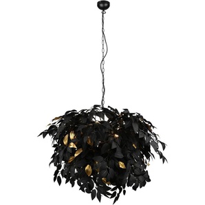 Reality Leuchten Kronleuchter Leavy, ohne Leuchtmittel, warmweiß - kaltweiß, Hängelampe Blatt Design, Pendelleuchte exkl 4xE14 max 28W