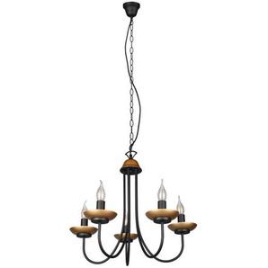 Trio Leuchten Kronleuchter Livia , Schwarz, Gold , 150 cm , Lampen & Leuchten, Innenbeleuchtung, Hängelampen, Kronleuchter