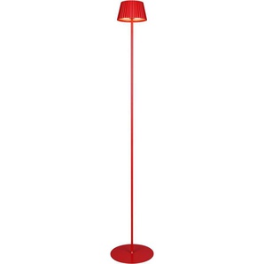Reality Leuchten LED Außen-Stehlampe SUAREZ, Dimmfunktion, USB-Ladefunktion, LED fest integriert, Warmweiß, Outdoor Akku Stehleuchte 123 cm, Touch-Dimmer, USB-C Anschluss, IP44