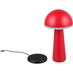 Reality Leuchten LED Außen-Tischleuchte FUNGO, Dimmfunktion, USB-Ladefunktion, LED fest integriert, warmweiß - kaltweiß, Outdoor Akku Tischlampe inkl Ladestation USB-C, Lichtfarbe einstellbar