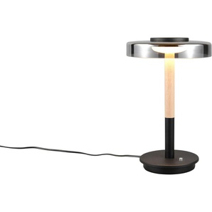 TRIO Leuchten LED Tischleuchte CELESTE, LED Tischlampe mit 4-Stufen Touchdimmer 10W warmweiß 3000K, Dimmfunktion, LED fest integriert, Warmweiß, 1050 Lumen Höhe 35cm, Tischlampe mit Glasschirm Ø 22cm, Memoryfunktion