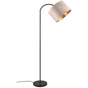 Trio Leuchten Stehleuchte Julieta, Schwarz, Gold, Beige, Metall, Textil, 156 cm, Lampen & Leuchten, Innenbeleuchtung, Stehlampen, Stehlampen