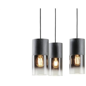Trio Pendelleuchte  3-flammig  Rauchglas schwarz   ¦ schwarz ¦ Maße (cm): H: 150  Ø: 37.5