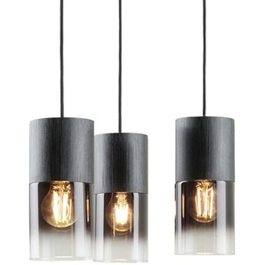 Trio Pendelleuchte  3-flammig  Rauchglas schwarz   ¦ schwarz ¦ Maße (cm): H: 150  Ø: 37.5