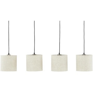 Trio Pendelleuchte  4-flammig  Pinienholz/ Stoffschirm   ¦ holzfarben ¦ Maße (cm): B: 100 H: 150 T: 20.0