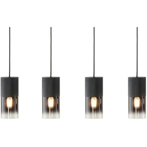 Trio Pendelleuchte  4-flammig  Rauchglas schwarz   ¦ schwarz ¦ Maße (cm): B: 80,5 H: 150
