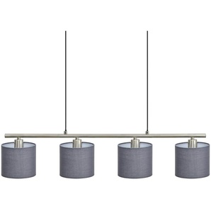 Trio Pendelleuchte  4-flammig  Stoffschirm   ¦ grau ¦ Maße (cm): B: 77 H: 150 T: 13.5