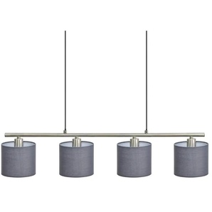Trio Pendelleuchte 4-flammig Stoffschirm - grau - Materialmix - 77 cm - 150 cm - cm 13,5 | Möbel Kraft