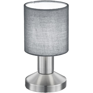 TRIO Tischleuchte Garda 595400111 Nickel matt, Schirm grau, E14