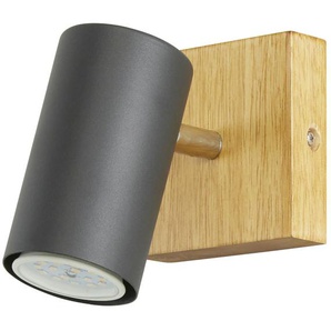 Trio Wand-/ Deckenspot  schwarz  / Eiche   ¦ schwarz ¦ Maße (cm): B: 9 H: 16 T: 12.0