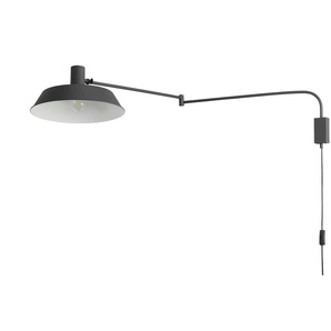 Trio Wandleuchte  1-flammig  Metall schwarz   ¦ schwarz ¦ Maße (cm): B: 35,5 H: 29 T: 150.0