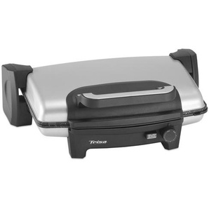 Trisa Electronics Elektrogrill , Silber , Metall , 31.00x14.50 cm , FSC , Ein-/Ausschalter , Grills, Elektrogrills