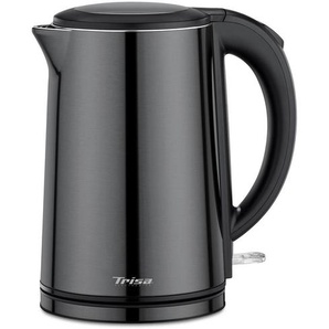 Trisa Electronics Wasserkocher, Anthrazit, Metall, 1.5 L, RoHS, Reach, 360°-Sockel, ergonomischer Griff, herausnehmbarer Filter, Kaffee & Tee, Tee- & Kaffeezubereitung, Wasserkocher