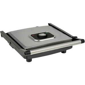 Tristar - GR-2858 Elektro Kontaktgrill Antihaftbeschichtung, Kontrollleuchte Schwarz, Silber