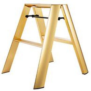 Trittleiter Lucano Thomas Merlo goldfarben, Designer Chiaki Murata, 62x48.5x57 / 15.5 cm