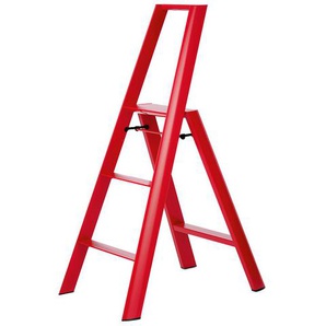 Trittleiter Lucano Thomas Merlo, Designer Chiaki Murata, 133 cm. Höhe oberste Stufe 79x53x76 / 15.5 cm