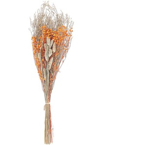 Trockenblumen Orange und Naturfarben 65 cm Getrockneter Blumenstrauß Getrocknete Blumen Dekoration