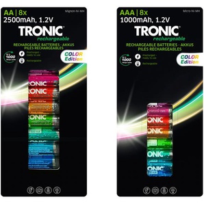 TRONIC® Ni-MH-Akkus »Ready 2 Use Color«, 8 Stück