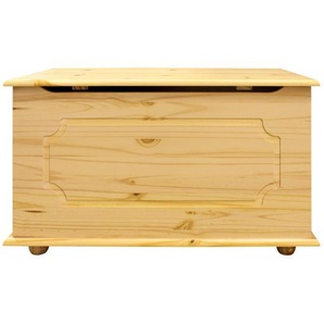 Truhe Kiefern Holz, mit massiver Holzklappe