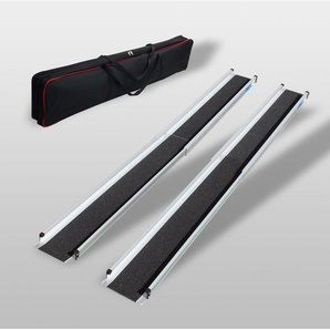 Trutzholm ® - trutzholm 2 x Teleskoprampe 105-183cm Traglast 272 Alu grau schwarz beschichtet inkl. Tasche Rollstuhlrampe
