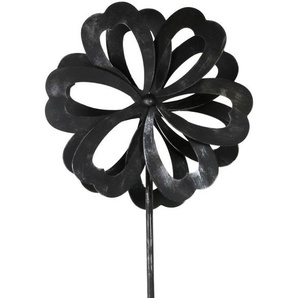 TS Gardendeco Windspiel Blume Iron, pulverbeschichtet und handpainted, platin, 59 x 26 x 214 cm, 134396