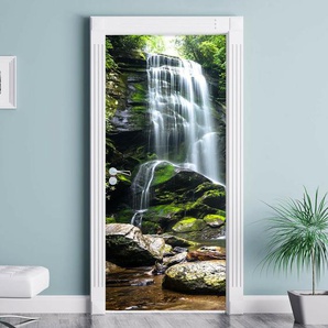 Türaufkleber Wunderschöner tropischer Wasserfall