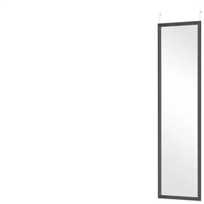 Türhängespiegel | schwarz | Glas,Aluminium,Kunststoff | 30 cm | 120 cm |