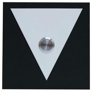 Türklingel 120x120mm pulverbeschichtet schwarz weiß
