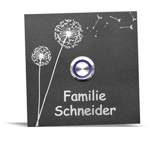 Türklingel Edelstahl 100x100mm pulverbeschichtet Anthrazit