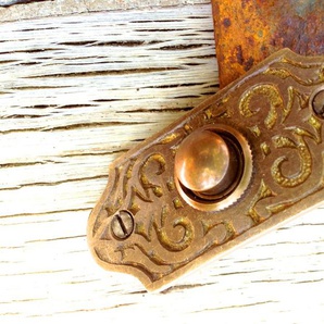 Türklingel rund-schwarz Klingelknopf Messing Klingel passend zu Haustür antik