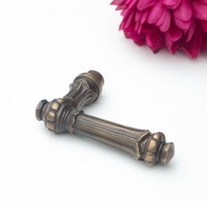 Türklinke, einzeln, Rustikales Design | Messing patiniert