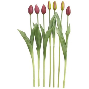 Tulpenbund  7-fach   ¦ rot ¦ Kunststoff,PVC ¦ Maße (cm): H: 44