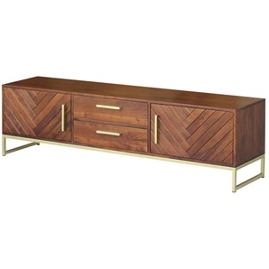 TV-Board aus Massivholz Calatria ¦ holzfarben ¦ Maße (cm): B: 180 H: 50 T: 39.0