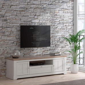 TV-Board FORTE Iloppa Sideboards Gr. B/H/T: 204,7 cm x 59,1 cm x 55 cm, 1, braun (schnee eiche, nelson eiche) TV-Lowboards Breite ca. 204 cm