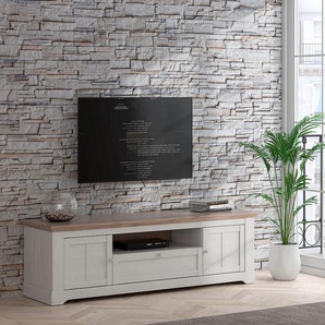 TV-Board FORTE Iloppa Sideboards Gr. B/H/T: 204,7 cm x 59,1 cm x 55 cm, 1, braun (schnee eiche, nelson eiche) TV-Lowboards