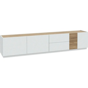 TV-Board FORTE Sideboards Gr. B/H/T: 239,4 cm x 50,4 cm x 41 cm, 2, grau (secret grey, valencia eiche) TV-Lowboards