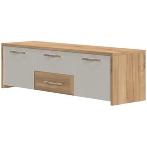 TV-Board HOME AFFAIRE Gala Sideboards Gr. B/H/T: 161 cm x 48 cm x 46 cm, Breite 161, 2, beige (beige, pacific walnuss decor) TV-Lowboards UV lackiert, kratzfest, hochglänzend