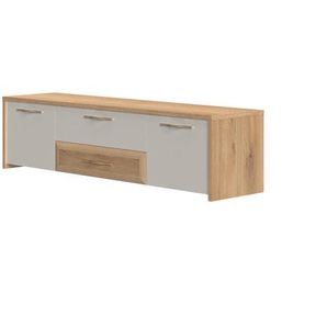 TV-Board HOME AFFAIRE Gala Sideboards Gr. B/H/T: 184 cm x 48 cm x 46 cm, Breite 184, 2, beige (beige, pacific walnuss decor) TV-Lowboards UV lackiert, kratzfest, hochglänzend