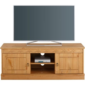 TV-Board HOME AFFAIRE Indra Sideboards Gr. B/H/T: 120 cm x 45 cm x 40 cm, beige (natur) TV-Lowboards wahlweise in 2 Breiten, Fernsehtisch