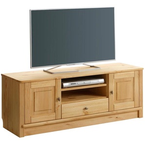 TV-Board HOME AFFAIRE Soeren Sideboards Gr. B/H/T: 131 cm x 48 cm x 42 cm, beige (gelaugt, geölt) TV-Lowboards