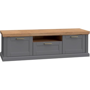 TV-Board HOME AFFAIRE Tara Sideboards Gr. B/H/T: 177 cm x 52 cm x 54 cm, 1, grau (graphit matt, pacific walnut) TV-Lowboards Fernsehtisch, UV-Lack für hohe Farbbrillianz, mit Soft-Close-Funktion
