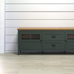 TV-Board HOME AFFAIRE Vienna TV-Board Sideboards Gr. B/H/T: 184 cm x 64 cm x 45 cm, 2, grün (tannengrün) TV-Lowboards