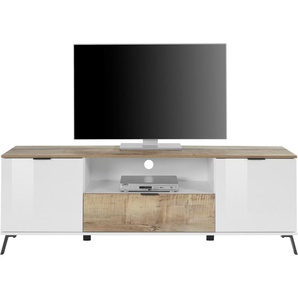 TV-Board INOSIGN CASANOVA Sideboards Gr. B/H/T: 180 cm x 60 cm x 40 cm, 1, weiß (weiß, pereira) TV-Lowboards