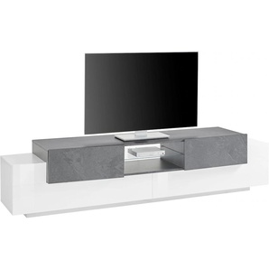 TV-Board INOSIGN Coro Sideboards Gr. B/H/T: 220 cm x 51 cm x 45 cm, grau (weiß, schiefer) TV-Lowboards Breite ca. 220 cm