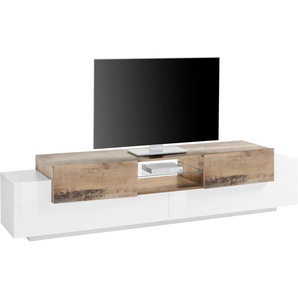 TV-Board INOSIGN Coro Sideboards Gr. B/H/T: 220 cm x 51 cm x 45 cm, weiß (weiß, ahorn) TV-Lowboards